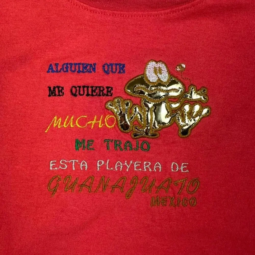 Vintage Kids Frog Guanajuato Embroidered Cherry T-shirt
